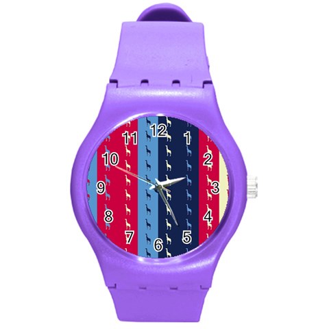 Giraffentapete Plastic Sport Watch (Medium) from ArtsNow.com Front