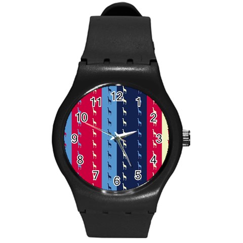 Giraffentapete Plastic Sport Watch (Medium) from ArtsNow.com Front