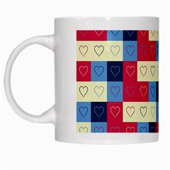 Hearts White Coffee Mug from ArtsNow.com Left