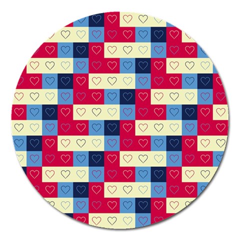 Hearts Magnet 5  (Round) from ArtsNow.com Front