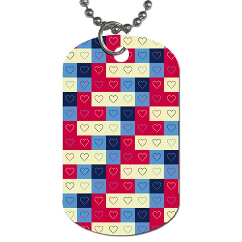 Hearts Dog Tag (One Sided) from ArtsNow.com Front