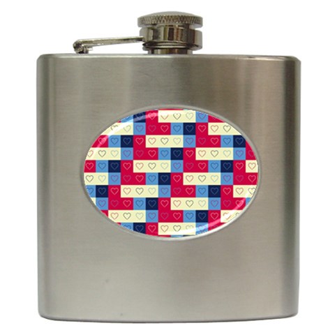 Hearts Hip Flask from ArtsNow.com Front