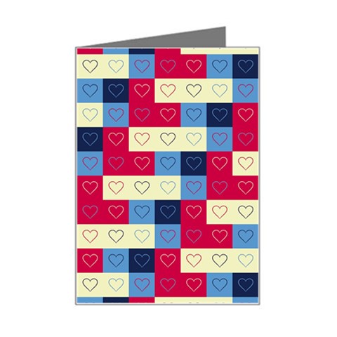 Hearts Mini Greeting Card from ArtsNow.com Left