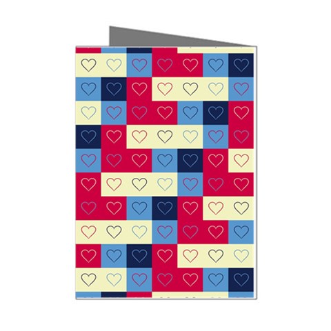 Hearts Mini Greeting Card (8 Pack) from ArtsNow.com Left