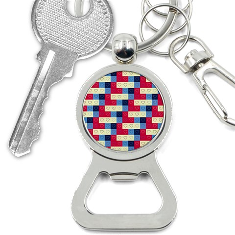 Hearts Bottle Opener Key Chain from ArtsNow.com Front