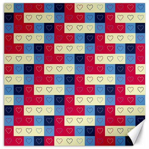 Hearts Canvas 12  x 12  (Unframed) from ArtsNow.com 11.4 x11.56  Canvas - 1