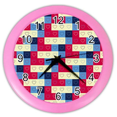 Hearts Wall Clock (Color) from ArtsNow.com Front