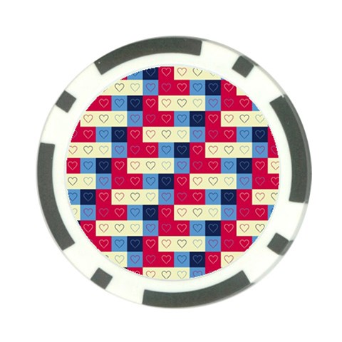 Hearts Poker Chip from ArtsNow.com Front