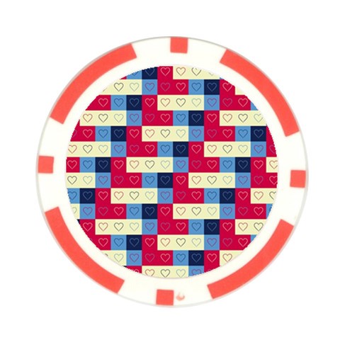 Hearts Poker Chip from ArtsNow.com Front