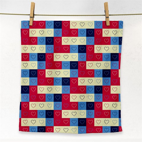 Hearts Face Towel from ArtsNow.com Front