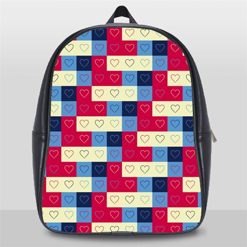 Hearts School Bag (Large) from ArtsNow.com Front