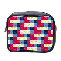 Hearts Mini Travel Toiletry Bag (Two Sides) from ArtsNow.com Front