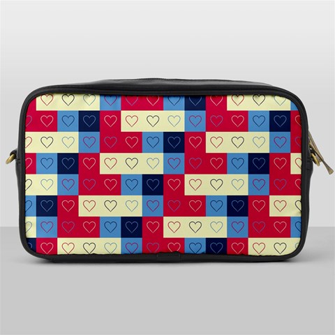 Hearts Travel Toiletry Bag (One Side) from ArtsNow.com Front