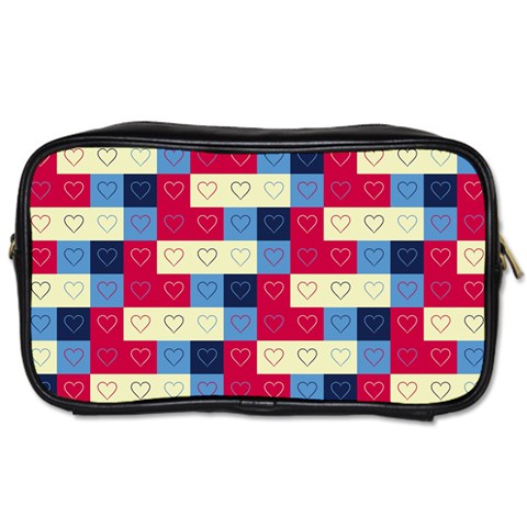 Hearts Travel Toiletry Bag (Two Sides) from ArtsNow.com Front