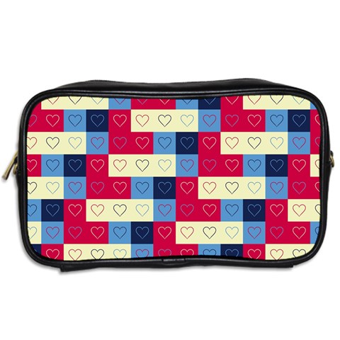 Hearts Travel Toiletry Bag (Two Sides) from ArtsNow.com Back