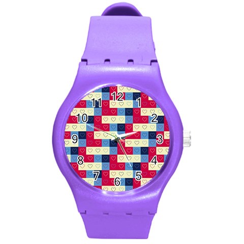 Hearts Plastic Sport Watch (Medium) from ArtsNow.com Front