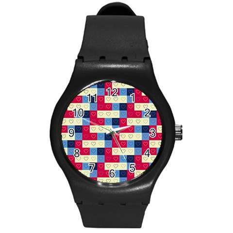 Hearts Plastic Sport Watch (Medium) from ArtsNow.com Front