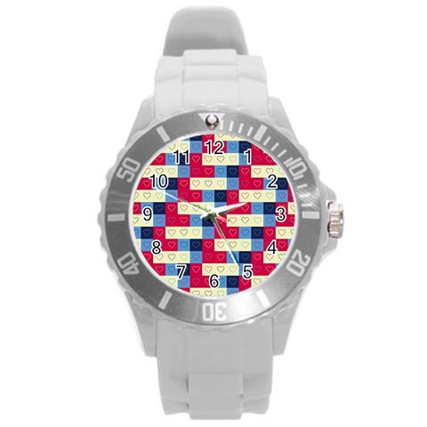 Hearts Plastic Sport Watch (Large) from ArtsNow.com Front