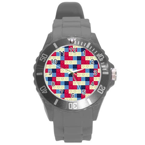 Hearts Plastic Sport Watch (Large) from ArtsNow.com Front