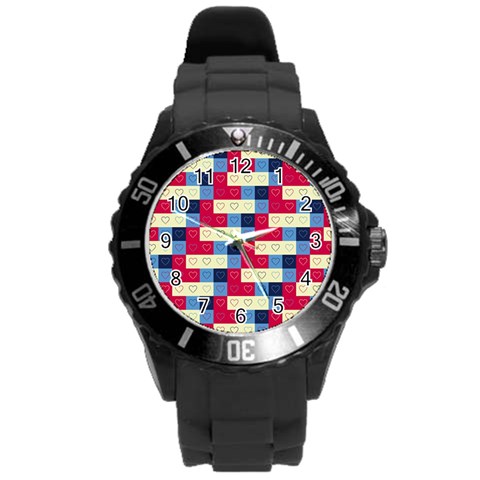 Hearts Plastic Sport Watch (Large) from ArtsNow.com Front