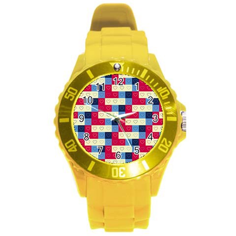 Hearts Plastic Sport Watch (Large) from ArtsNow.com Front