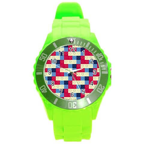 Hearts Plastic Sport Watch (Large) from ArtsNow.com Front