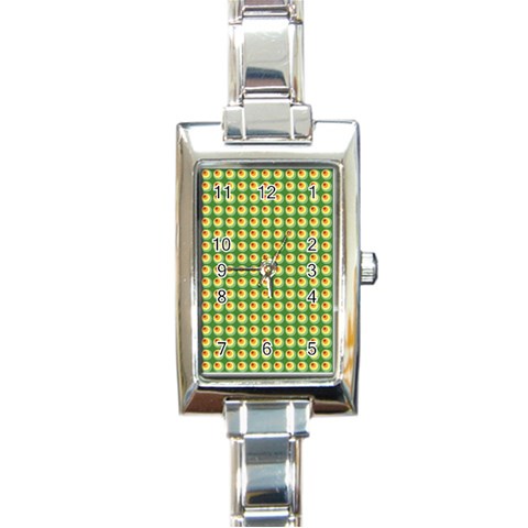 Retro Rectangular Italian Charm Watch from ArtsNow.com Front