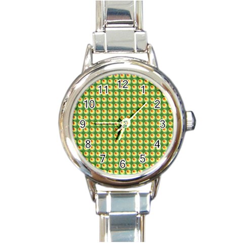 Retro Round Italian Charm Watch from ArtsNow.com Front