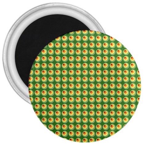 Retro 3  Button Magnet from ArtsNow.com Front