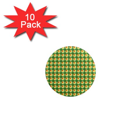 Retro 1  Mini Button Magnet (10 pack) from ArtsNow.com Front