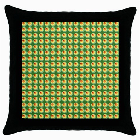 Retro Black Throw Pillow Case from ArtsNow.com Front