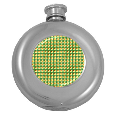 Retro Hip Flask (Round) from ArtsNow.com Front