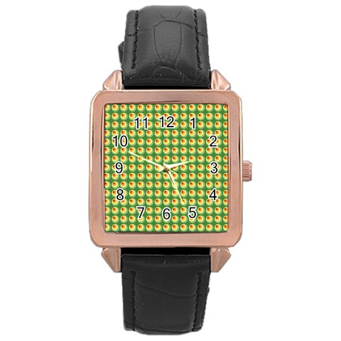 Retro Rose Gold Leather Watch  from ArtsNow.com Front