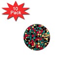 Retro 1  Mini Button Magnet (10 pack)