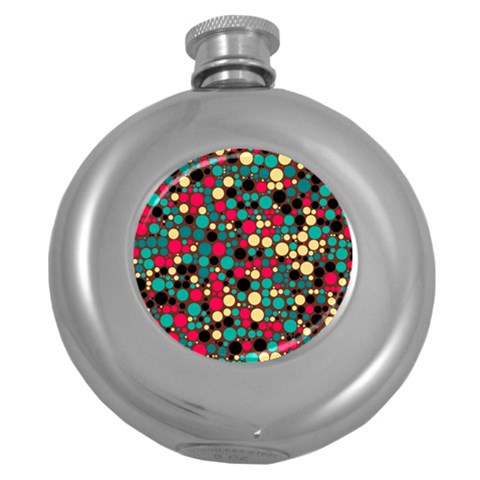 Retro Hip Flask (Round) from ArtsNow.com Front