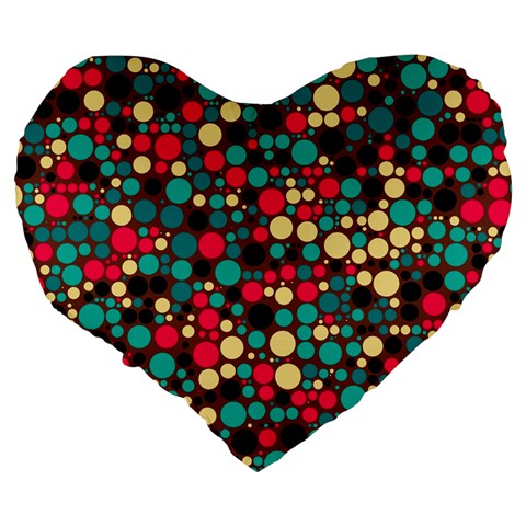 Retro 19  Premium Heart Shape Cushion from ArtsNow.com Back