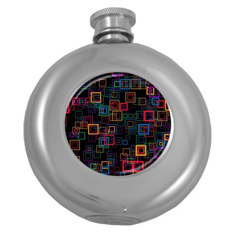 Retro Hip Flask (Round) from ArtsNow.com Front