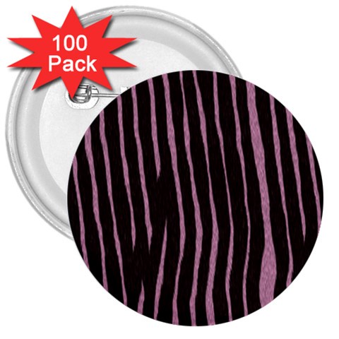 Zebra 3  Button (100 pack) from ArtsNow.com Front