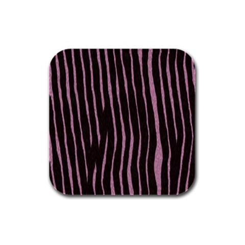 Zebra Rubber Square Coaster (4 pack) from ArtsNow.com Front