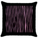 Zebra Throw Pillow Case (Black)