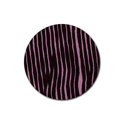 Zebra Rubber Coaster (Round) from ArtsNow.com Front