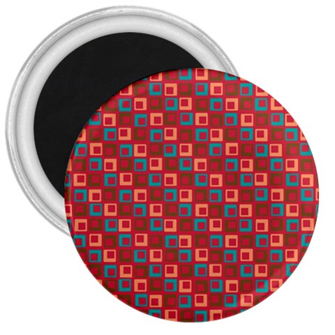 Retro 3  Button Magnet from ArtsNow.com Front