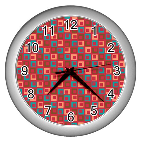 Retro Wall Clock (Silver) from ArtsNow.com Front