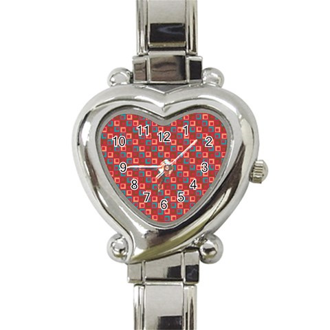 Retro Heart Italian Charm Watch  from ArtsNow.com Front