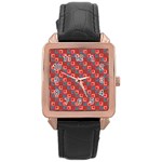 Retro Rose Gold Leather Watch 