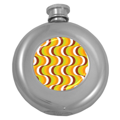 Retro Hip Flask (Round) from ArtsNow.com Front