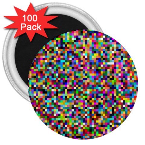 Color 3  Button Magnet (100 pack) from ArtsNow.com Front