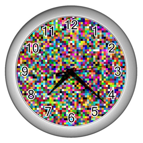 Color Wall Clock (Silver) from ArtsNow.com Front