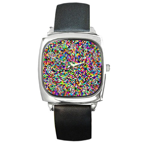 Color Square Leather Watch from ArtsNow.com Front