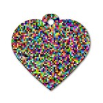 Color Dog Tag Heart (Two Sided)